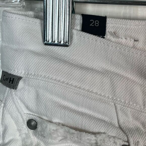 COH Citizens of Humanity Rocket Crop High Rise White Jeans Sz 28 Distressed - Picture 5 of 12
